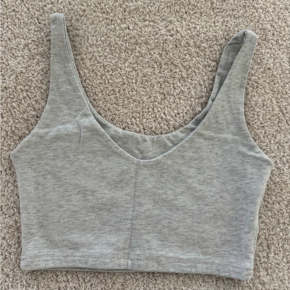 Brandy Melville grey Lydia crop top